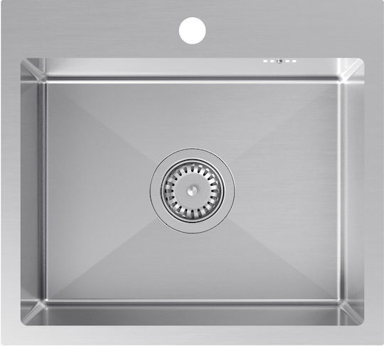 MYQ Drop-In Inox Kitchen Sink with Faucet M45xP50cm Silver