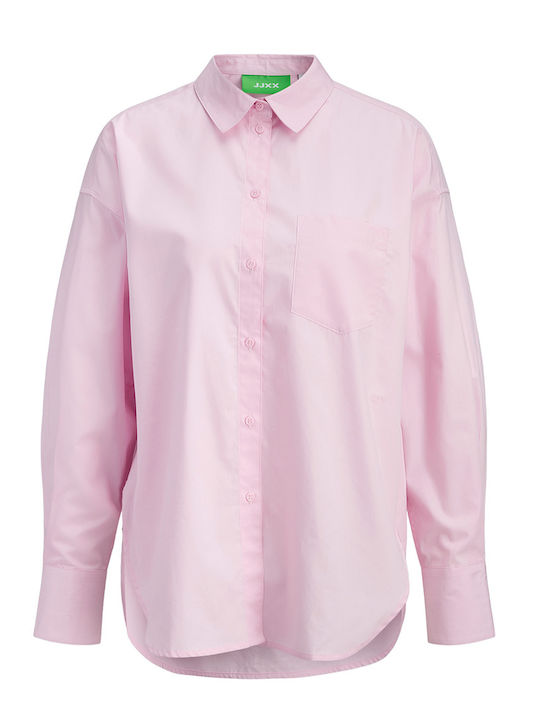 Long Sleeve Women's Shirt Pink Monochrome