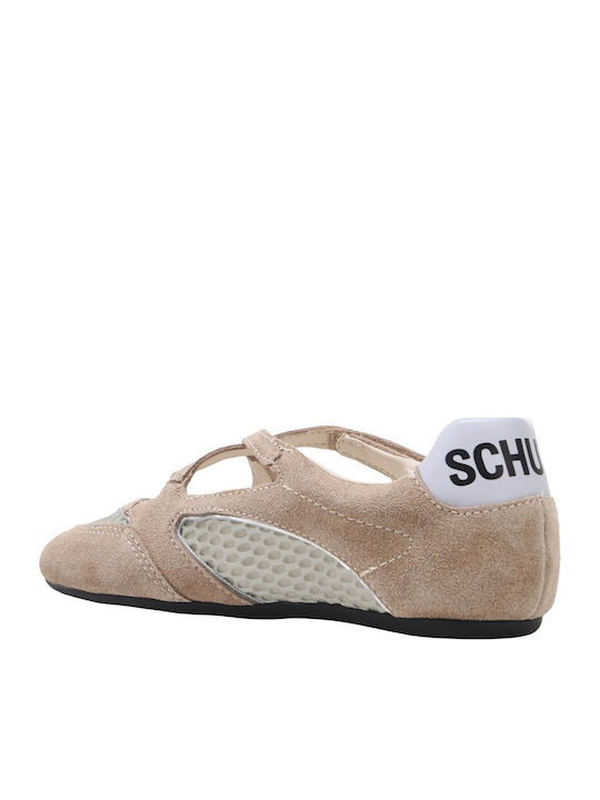Wildleder Damen Ballerinas in Beigen Farbe