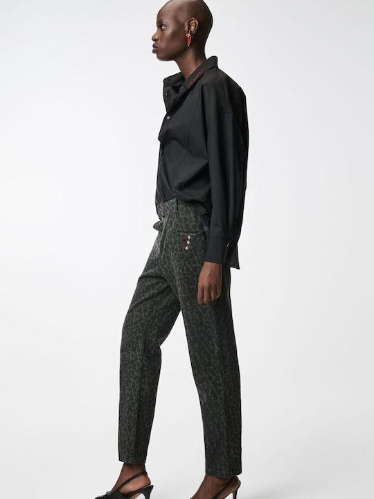 Women's Jean Pants in Loose Fit Gray