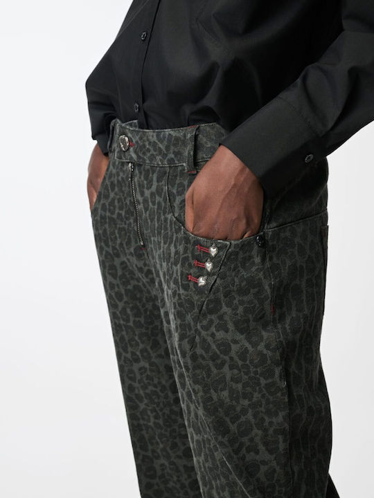 Women's Jean Pants in Loose Fit Gray