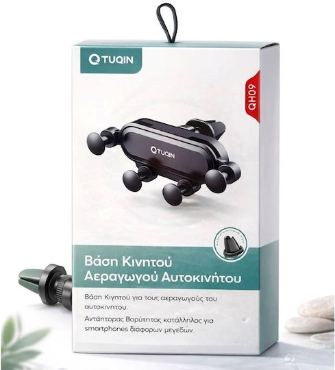 Tuqin Βάση Κινητού Αυτοκινήτου με Ρυθμιζόμενα Άγκιστρα Μαύρη