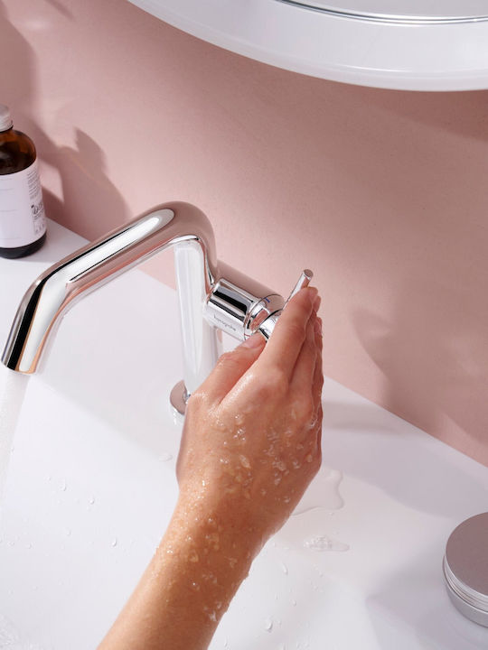 Hansgrohe Αναμεικτική Μπαταρία Νιπτήρα Κομμωτηρίου Ασημί