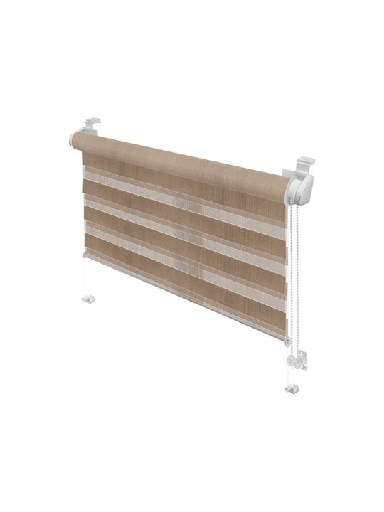 Gardinia Rolete Geam Scurtare Semi-Blackout Dublu Maro Lățime 57xÎnălțime 150cm