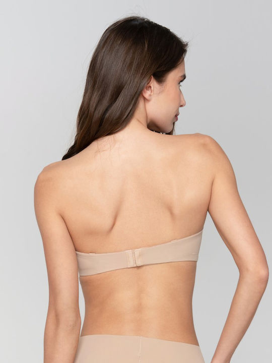 Nude Strapless Bra with Light Padding