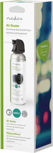 Nedis 405ml Compressed Air Dusting Spray Precision Nozzle Black Silver