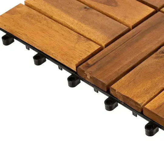 CM Material for Garden Flooring from Wood 30x30cm 9 Pieces