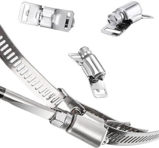 Kit Universal De Cleme 10 Metri Oțel Inoxidabil 304 Bandă Perforată 12,5 Mm Grosime 0,6 Mm 20 Cleme Reglabile Pentru Orice Diametru Auto Hvac Irigații