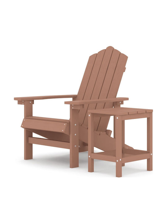 Adirondack Garden & Outdoor Furniture Set for Small Spaces 2 Pieces Brown