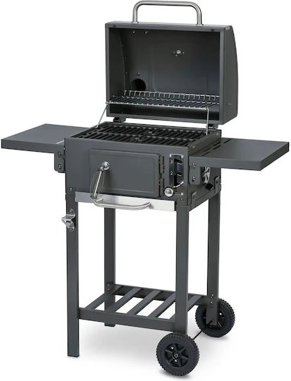 Smartic Stainless Steel Charcoal Grill with Thermometer 31.5x31.5cm