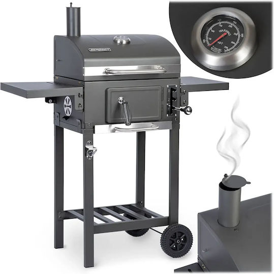 Smartic Stainless Steel Charcoal Grill with Thermometer 31.5x31.5cm