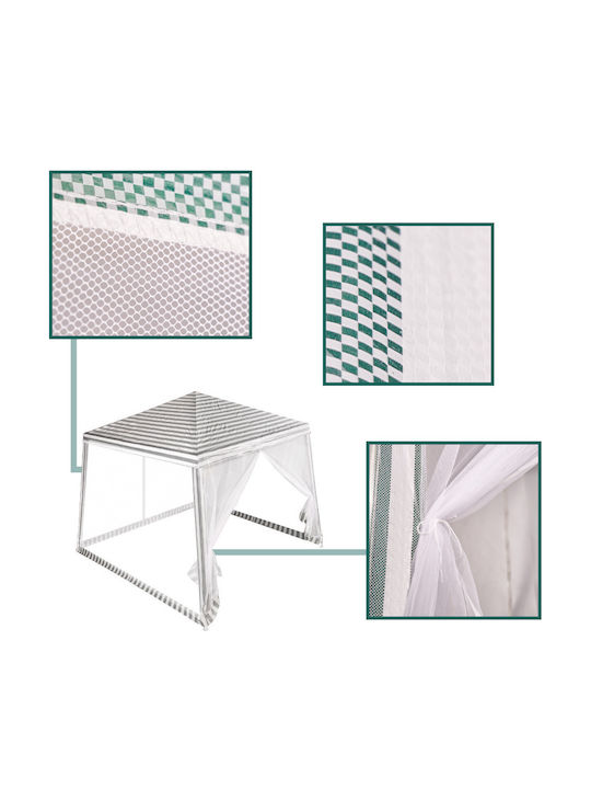 Gazebo Pliabil De Grădină Alb 3x3m