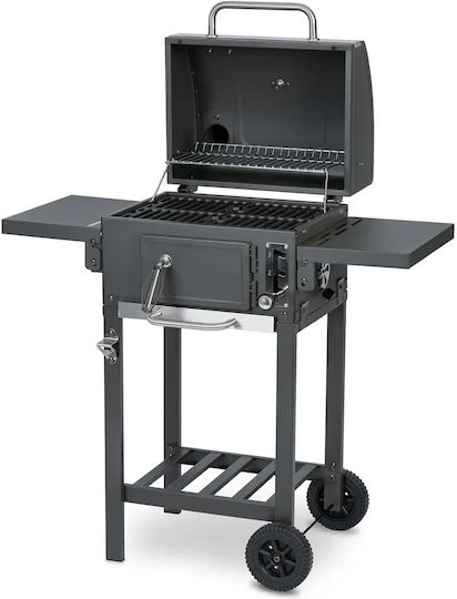 Smartic Stainless Steel Charcoal Grill with Thermometer 31.5x31.5cm