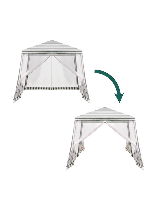 Gazebo Pliabil De Grădină Alb 3x3m