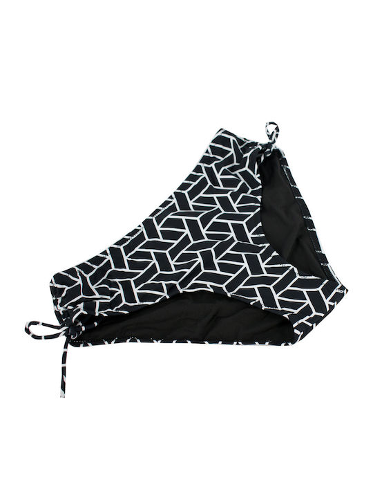 Women's Bikini Strapless Underwire Mosaic Black-White