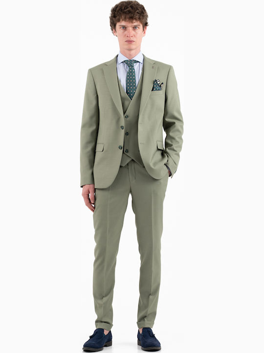 Men's Suit with Slim Fit Green