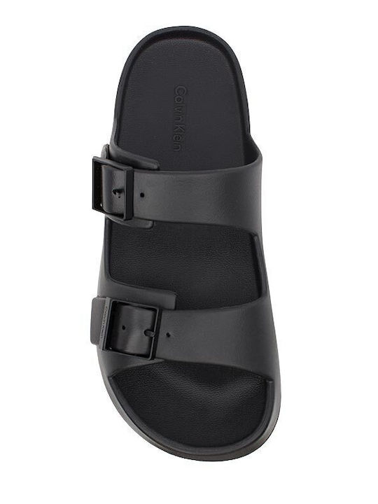 Leather Men's Sandals In Black Colour