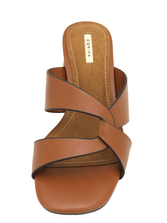 Leather Sandals Tabac Brown