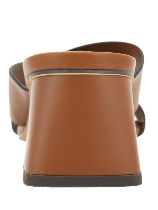 Leather Sandals Tabac Brown