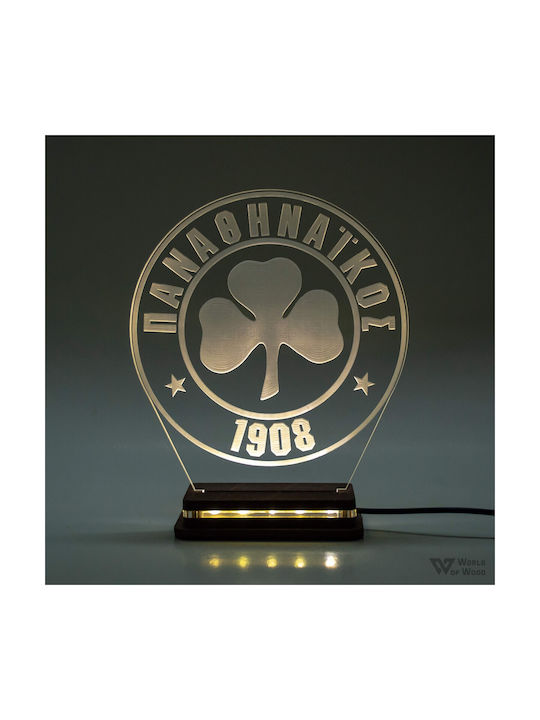 World of Wood Dekoratives Tischlicht Mit LED 19x17cm