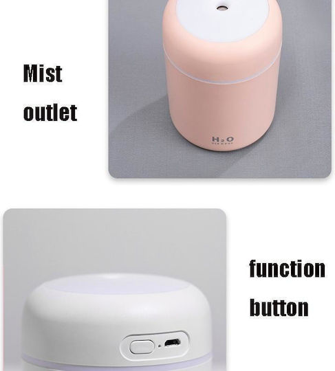 Colorful Cup Humidifier Usb Car Air Purifier Grey