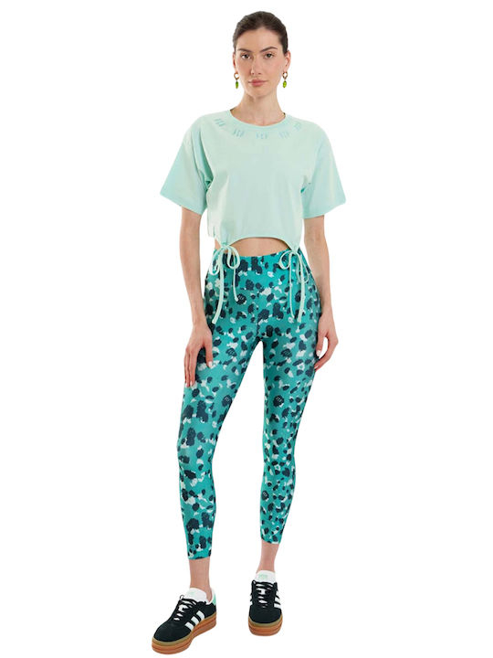 Amelie Дамска Crop Тениска Мента