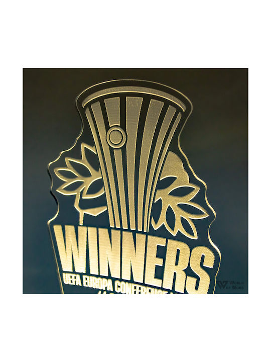 World of Wood Decorative Lamp Olympiacos Conference League Cup LED 20x12cm