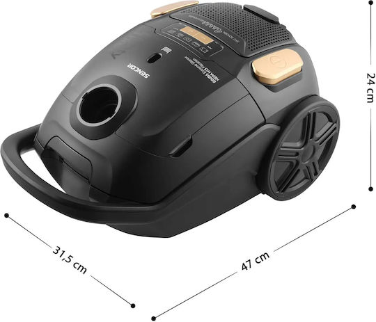 Sencor SVC 8310BK Aspirator Electric 800W cu Sac 3l Negru