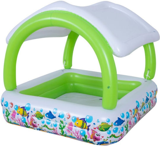 Children's Square Swimming Pool 240L Inflatable 143x143x123cm