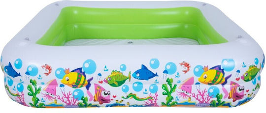 Children's Square Swimming Pool 240L Inflatable 143x143x123cm
