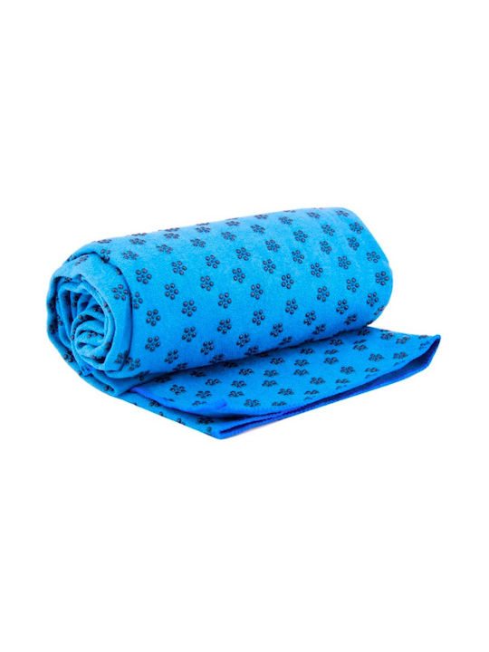 Yoga Towel Anti-Slip Dots Yoga Towel Blue XL 183x63cm