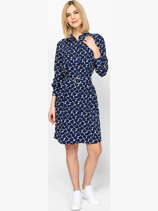 Mini Σεμιζιέ Φόρεμα Navy