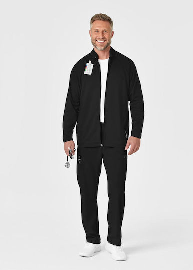 WonderWink Male Medical Pants And Blouse Set Black
