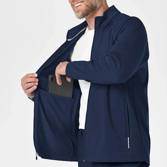 WonderWink Male Medical Pants And Blouse Set Navy Blue