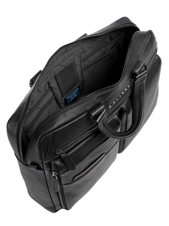 Geantă Bărbătească de Umăr / Tip Crossbody din Piele Neagră