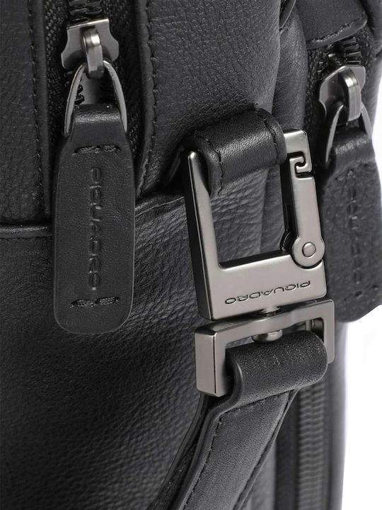 Geantă Bărbătească de Umăr / Tip Crossbody din Piele Neagră