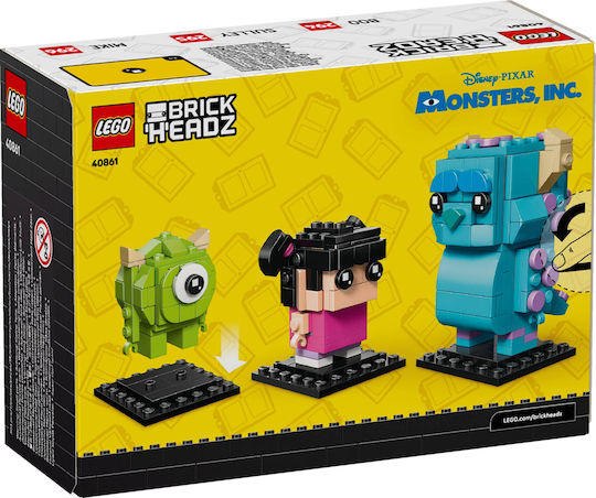LEGO Brick Headz Disney Sulley Mike & Boo Фигури за 10+ Години 303 Бройки