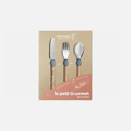 Set Spoon Knife Fork Le Petit Gourmet Blue Opinel