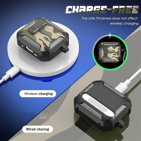 Калъф Силиконов С Кука В Червен Цвят За Apple AirPods 4