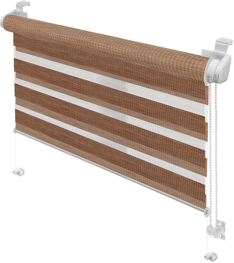 Gardinia Roller Blinds Partial Blackout Double Brown W61.5xH150cm