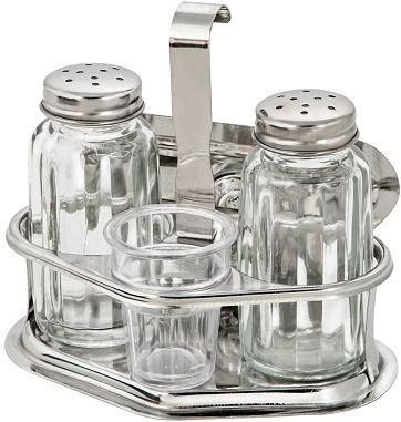 Metano Salt and Pepper Shaker Set with Stand