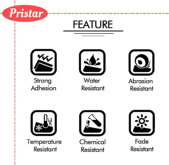 Pristar Label Maker Tape in Black Colour 4 Pieces Compatible with Brother TZe/TZ