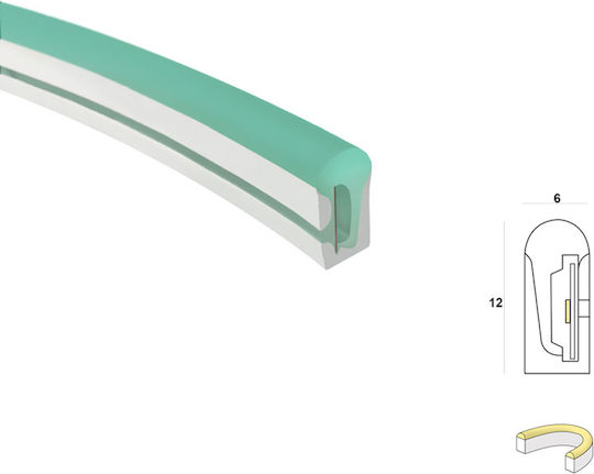 Wasserfester LED-Streifen 12V Grüne Licht 1m Neon-Flex