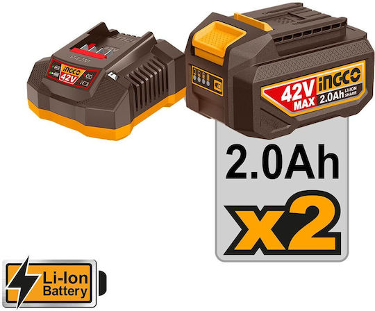 Ingco Dual Action Алофадор Brushless 42V с Скорост 2500rpm