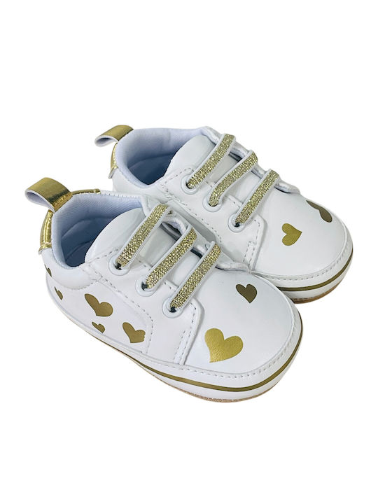 Childrenland Βρεφικά Sneakers Αγκαλιάς Λευκά