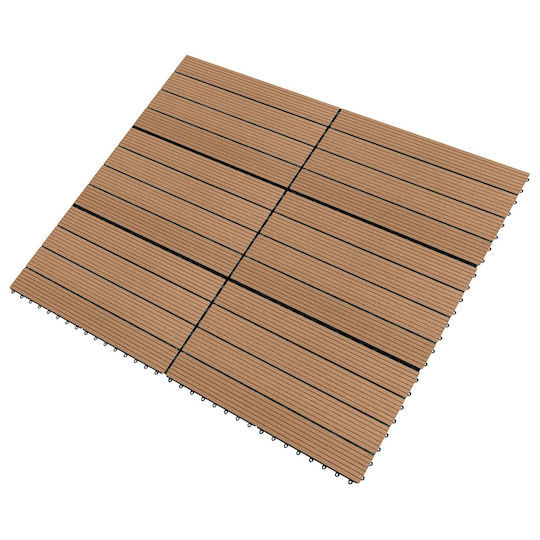 vidaXL Tile for Garden Flooring from WPC 60x30cm 6 Pieces