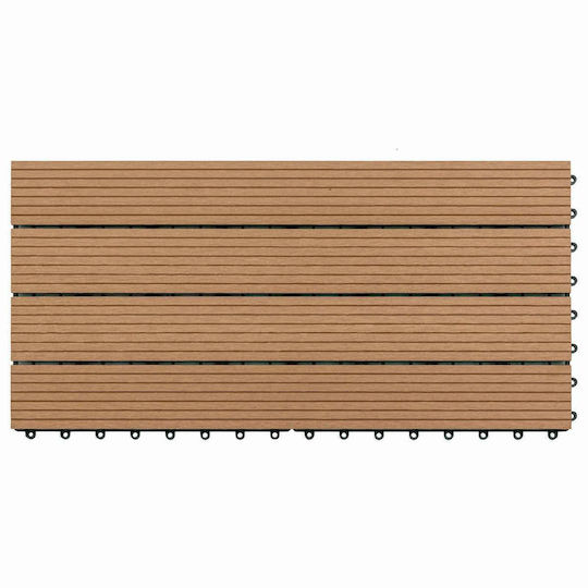 vidaXL Tile for Garden Flooring from WPC 60x30cm 6 Pieces