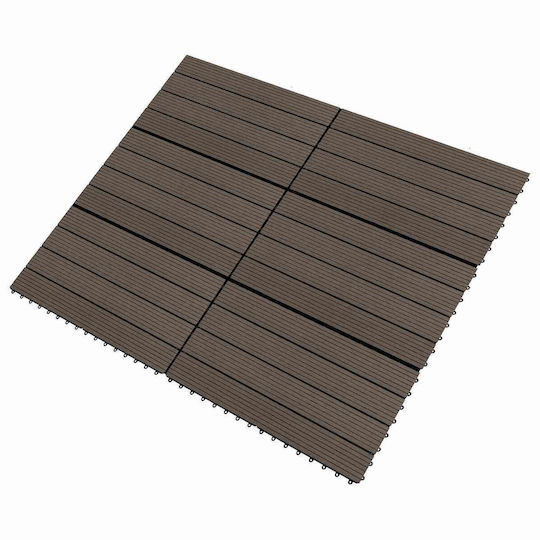 vidaXL Decking Board for Garden Flooring from WPC 60x30cm 6 Pieces