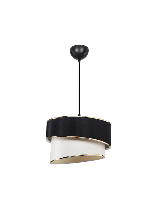 Pakketo Loopy Pendant Light Black with Socket E27 30x63cm
