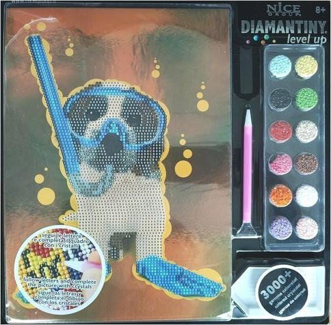 Russell Mozaika Sticker Sequins Dog 1235 32x32 B C Russell